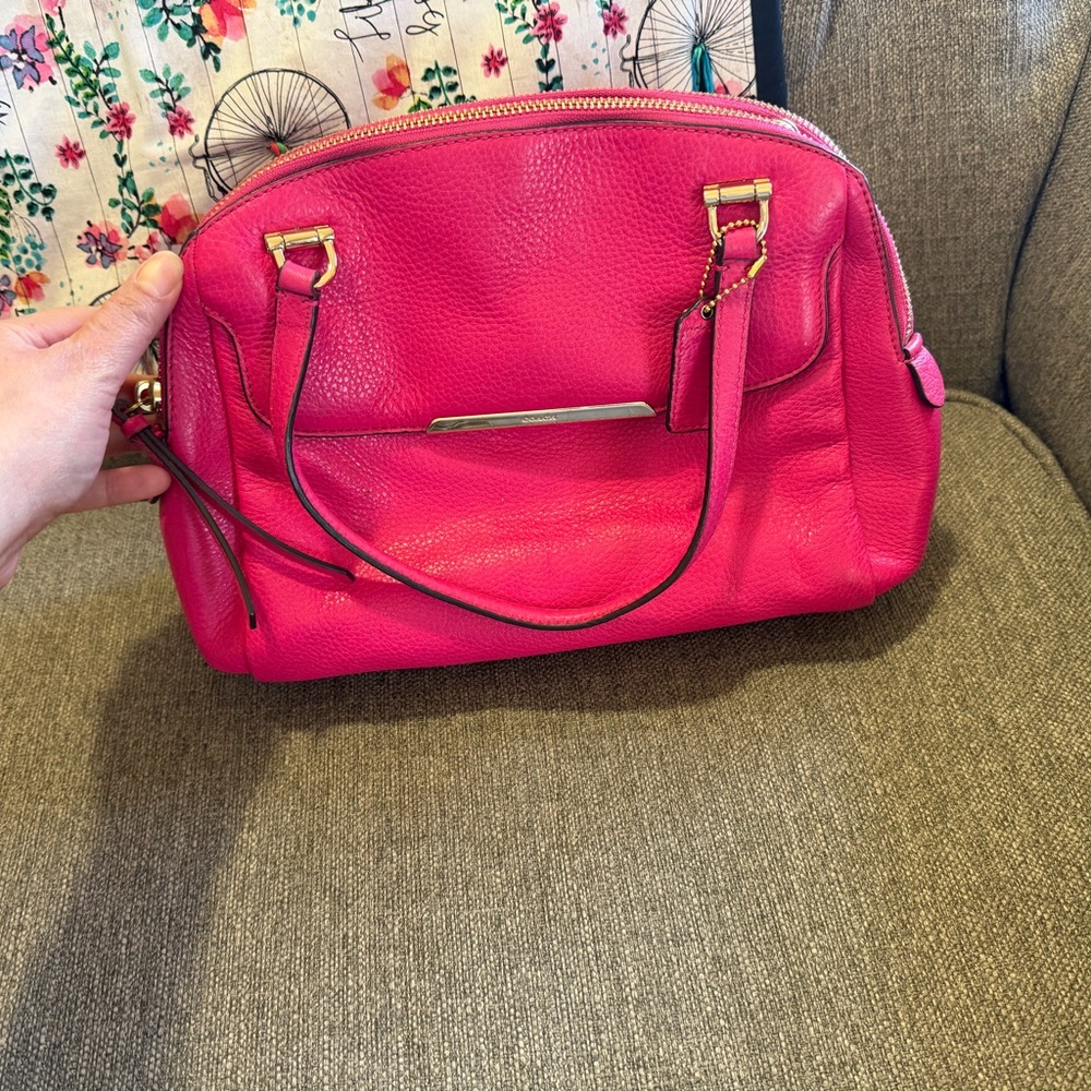 Pink Leather Handbag